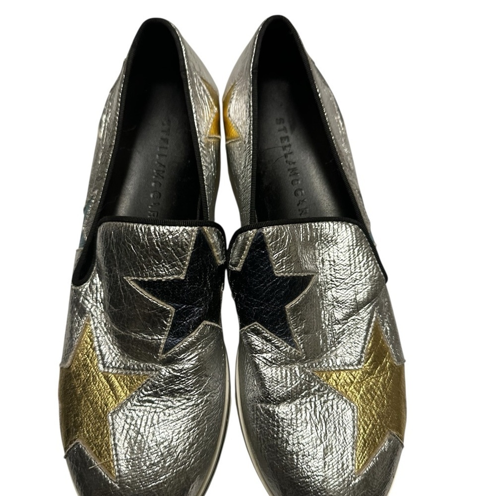 Stella McCartney Silver and Gold Star Athletic Shoes size 5.5